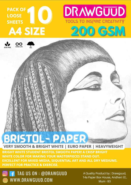 PAPEL BRISTOL DRAWGUUD 200 G/M HOJAS SUELTAS