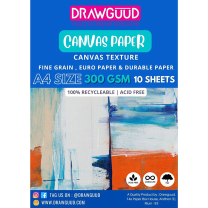 PAPEL TEXTURIZADO LIENZO DRAWGUUD 300 G/M2 PEGAMENTO