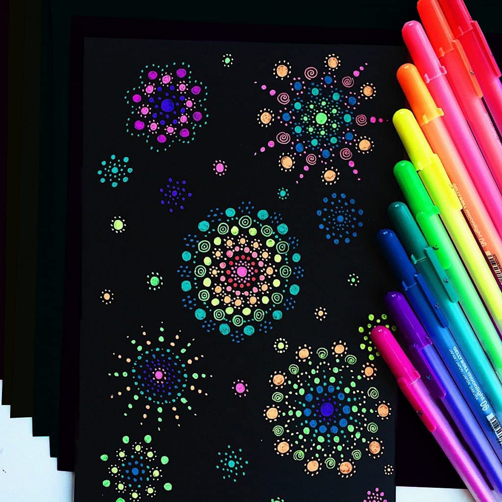DRAWGUUD Pack of 2 180 GSM BLACK TEXTURE PAPER FOR PAINTING, LOOSE SHEETS