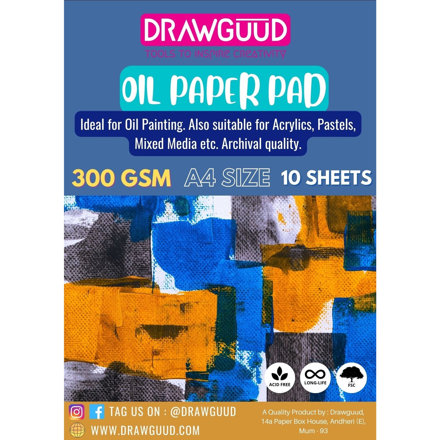 DRAWGUUD OIL PAPER 300 GSM GLUE PAD