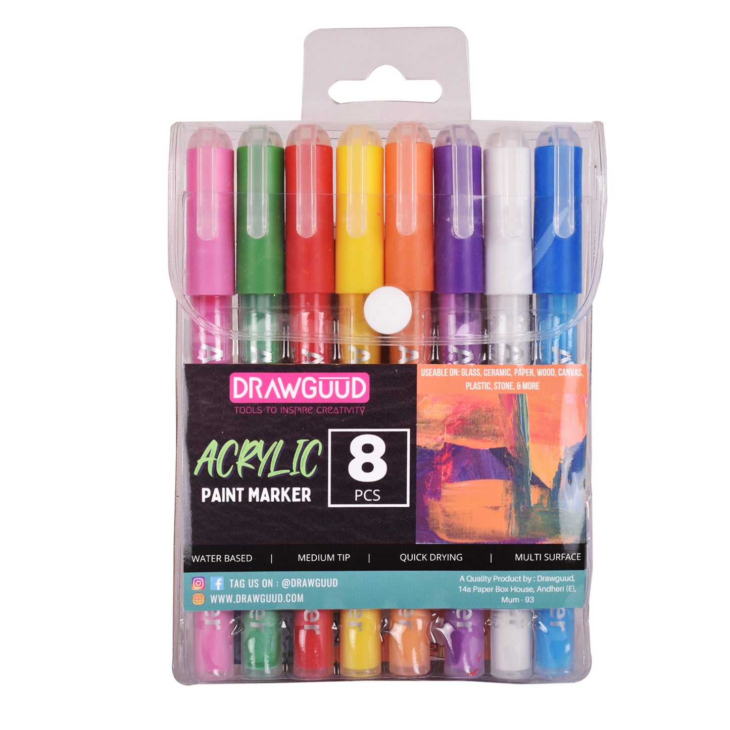 Medium Tip porcelaine paint pen - Set of 12 ceramic paint pens